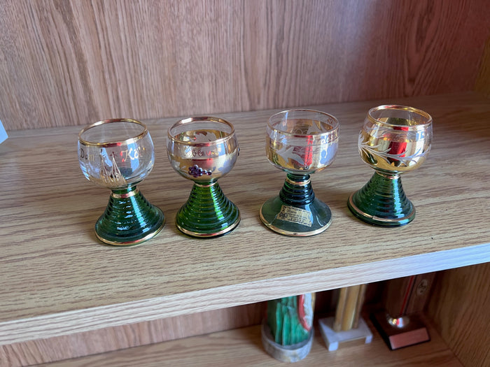 Vintage Rudesheim Liqueur Glasses