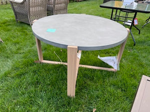 Round 'Concrete-Look' Conversation Table