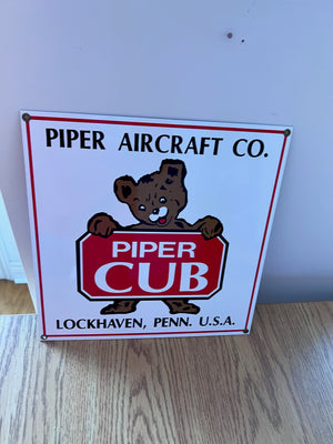 Ande Rooney's Porcelain Enameled Advertising Signs- Piper Aircraft Co.