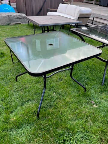 Square Glass Dining Table