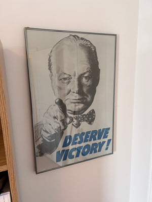 'Deserve Victory!' Vintage Winston Churchill Poster