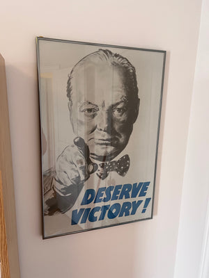 'Deserve Victory!' Vintage Winston Churchill Poster