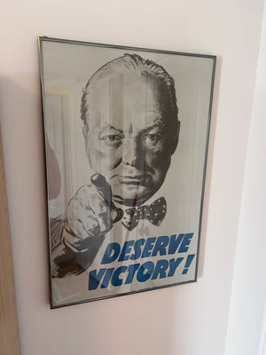 'Deserve Victory!' Vintage Winston Churchill Poster