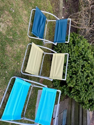 3 Small 'In-Pool' Folding Chairs