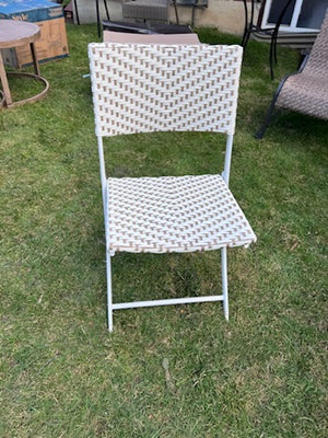 White Weave Folding Chair