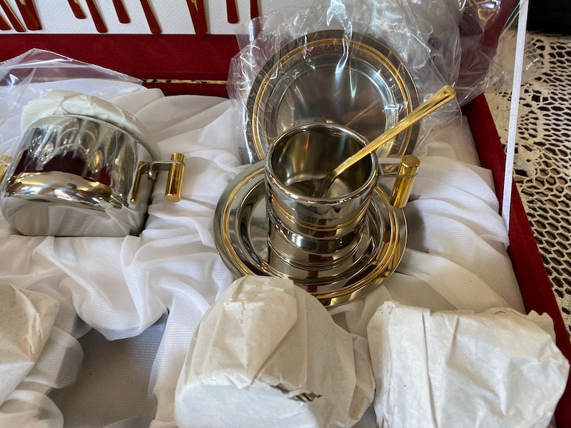 Meber Italy 18/10 Stainless Steel Espresso Set, Service for 12