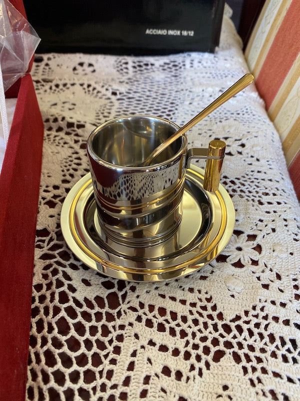 Meber Italy 18/10 Stainless Steel Espresso Set, Service for 12