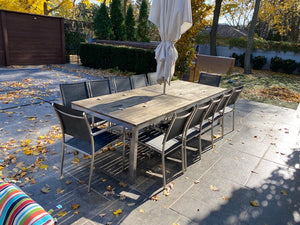 'Gloster' Outdoor Patio Dining Table + 12 Chairs