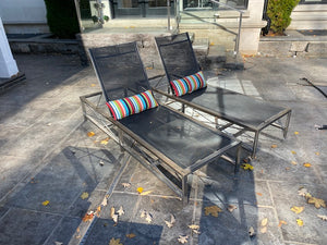 2 Outdoor Kingsley Bate 'Ibiza' Teak Chaise Lounge Chairs
