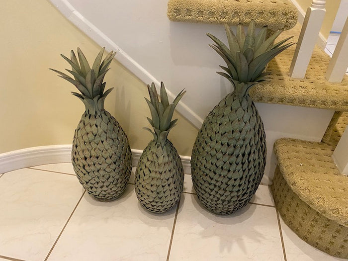 3 Piece Metal Tropica Decor Set