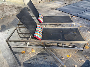 2 Outdoor Kingsley Bate 'Ibiza' Teak Chaise Lounge Chairs