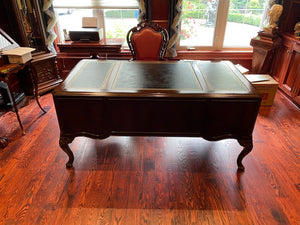 "Lexington" Executive Leather Inlaid Desk