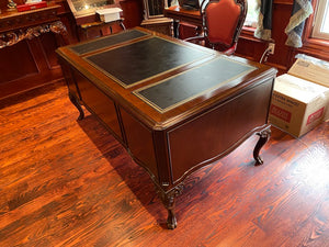 "Lexington" Executive Leather Inlaid Desk