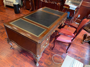 "Lexington" Executive Leather Inlaid Desk