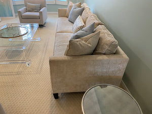ELTE Snake Skin Fabric Silver Sofa