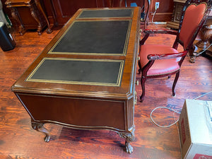 "Lexington" Executive Leather Inlaid Desk