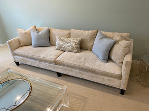 ELTE Snake Skin Fabric Silver Sofa