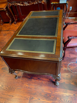 "Lexington" Executive Leather Inlaid Desk