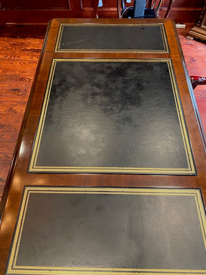 "Lexington" Executive Leather Inlaid Desk