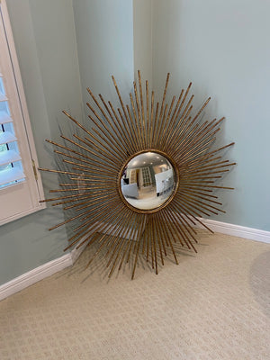 Two's Company- Gold Starburst Mirror