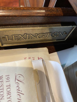 "Lexington" Executive Leather Inlaid Desk