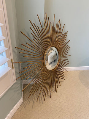 Two's Company- Gold Starburst Mirror