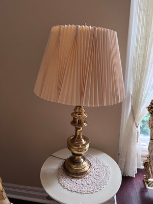 Pair of Brass Table Lamps, Made in Mexico