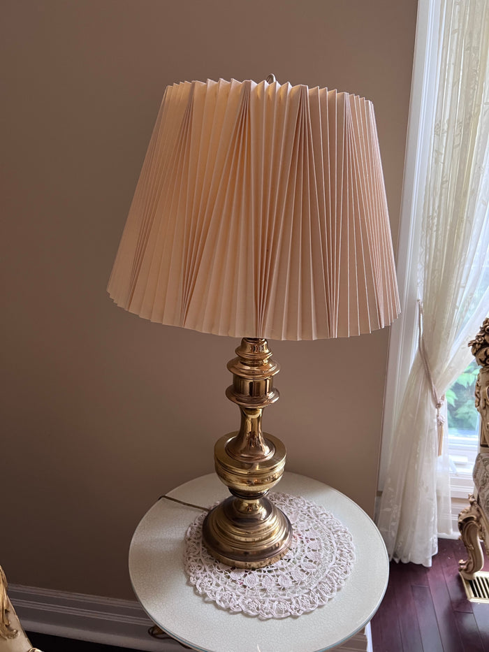 Pair of Brass Table Lamps, Made in Mexico