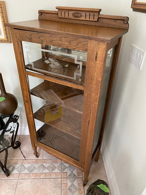 Antique Oak Curio Cabinet