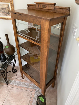 Antique Oak Curio Cabinet