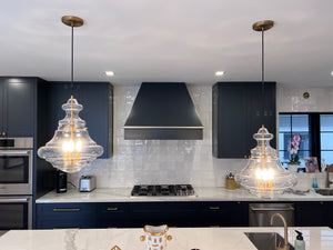 2- Sofie 3 - Light Single Schoolhouse Pendants (Retail $399 ea)
