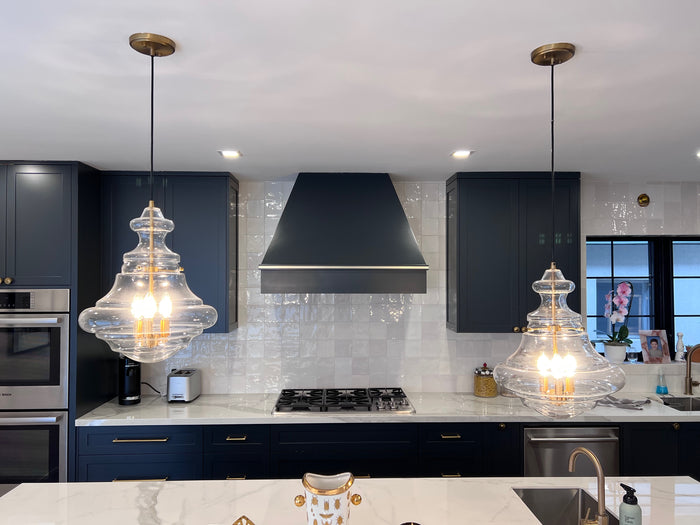 2- Sofie 3 - Light Single Schoolhouse Pendants (Retail $399 ea)