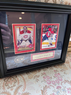 2 Carey Price Framed Hockey Cards