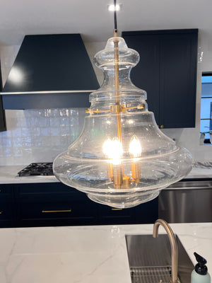 2- Sofie 3 - Light Single Schoolhouse Pendants (Retail $399 ea)