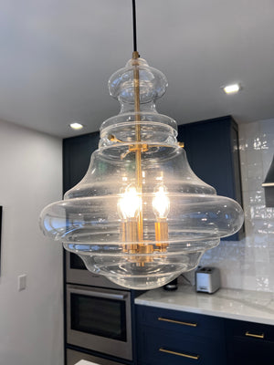 2- Sofie 3 - Light Single Schoolhouse Pendants (Retail $399 ea)