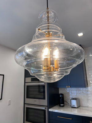 2- Sofie 3 - Light Single Schoolhouse Pendants (Retail $399 ea)