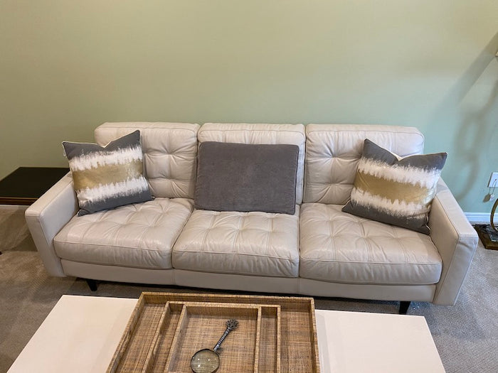 Chateau d'Ax Milan White Leather Sofa