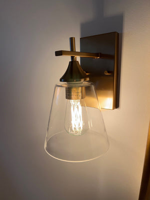 2 Gold Vanity Sconces