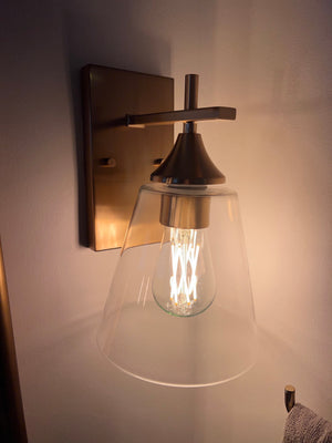 2 Gold Vanity Sconces