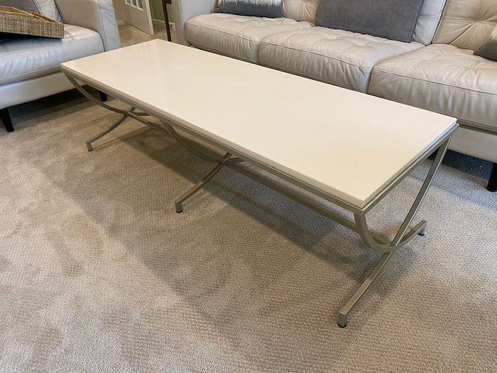 ELTE White Travertine Coffee Table