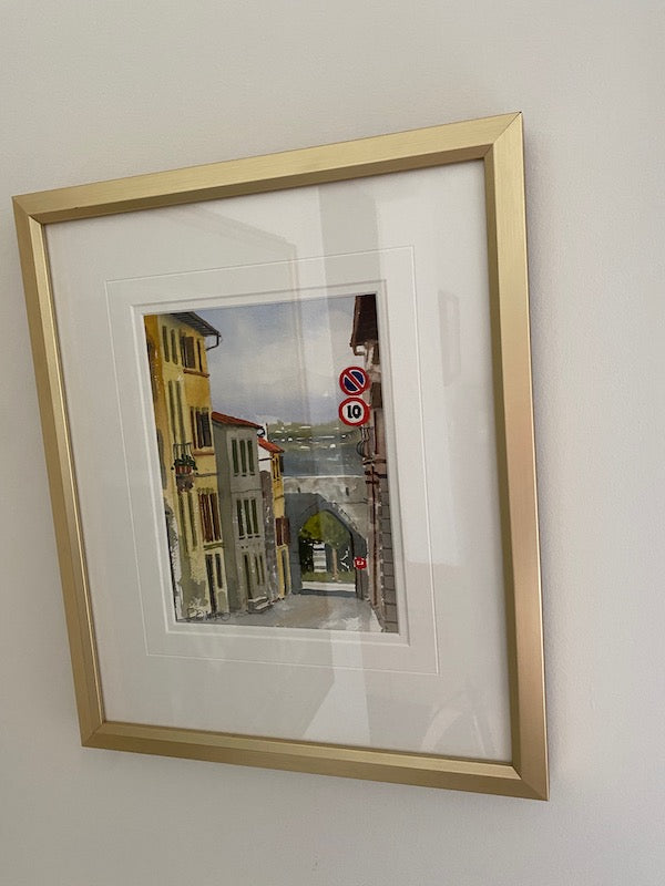 Watercolour- "Cortona Arch" by Domazo