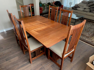 Country Harvest Style Dining Table + 6 Chairs