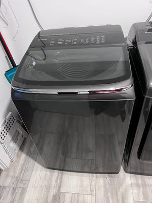 Samsung DVE54M8750V/AC Dryer + Samsung WA54M8750AV/A4 Top Load Washer
