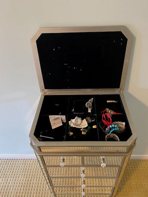 "Bombay" Mirrored Jewellery Chest