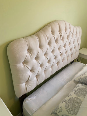 Beige Tufted Queen Headboard