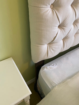 Beige Tufted Queen Headboard
