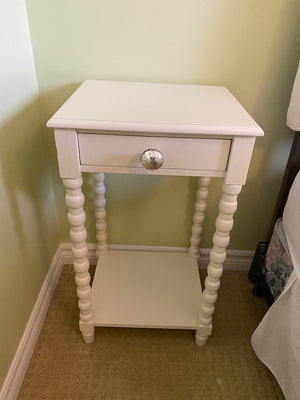 Pair of White Wood Accent/End Tables