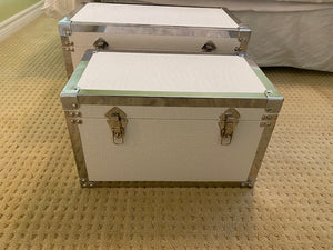 2 White Nesting Trunks