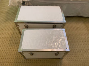 2 White Nesting Trunks