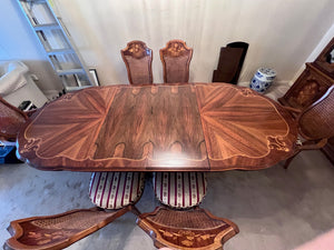 Vintage Sklar-Peppler Dining Table + 6 Chairs